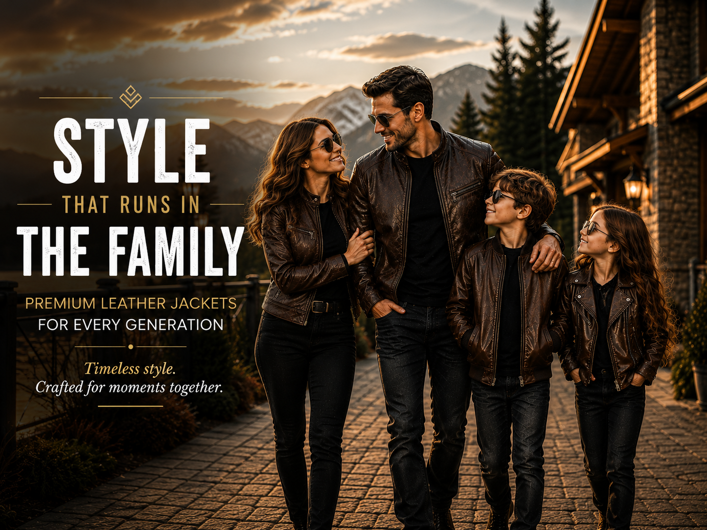 Style that runs in the family — premium leather jackets for every generation