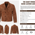 Men's Western Fringe Suede Leather Jacket