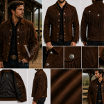 Men's Brown Western Fringe Leather Jacket